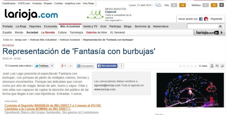 Hablan de nosotros - Prensa Jose Luis Lago