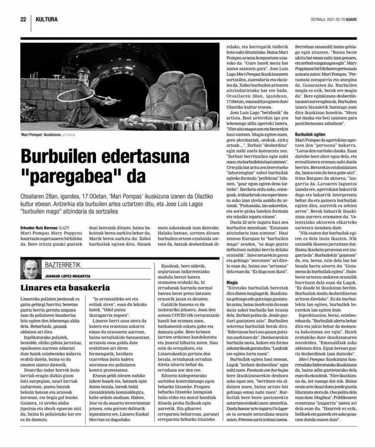 Hablan de nosotros - Prensa Jose Luis Lago